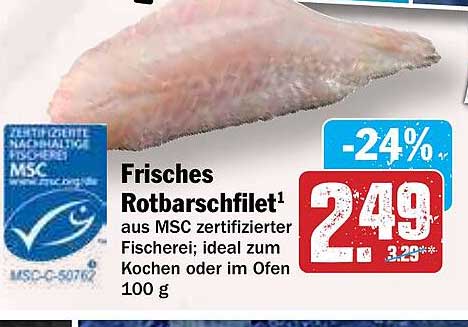 Frisches Rotbarschfilet