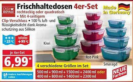 Frischhaltedosen 4er-Set