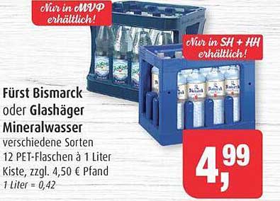 Fürst Bismarck oder Glashäger Mineralwasser