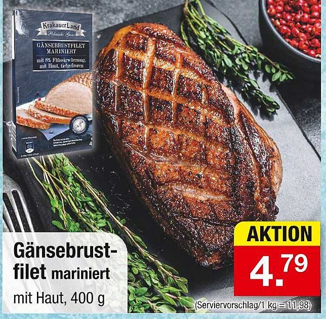 Gänsebrustfilet mariniert