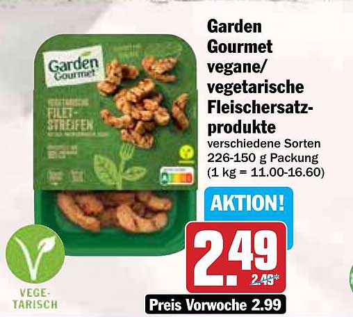 Garden Gourmet vegane/vegetarische Fleischersatzprodukte