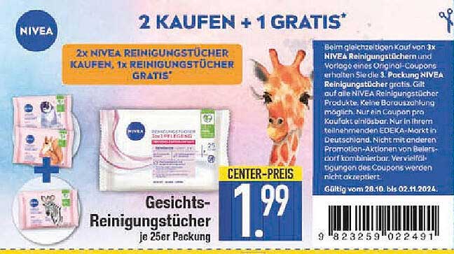 Gesichts-Reinigungstücher je 25er Packung