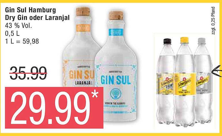 Gin Sul Hamburg Dry Gin oder Laranjal