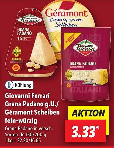 Giovanni Ferrari Grana Padano g.U./Géramont Scheiben fein-würzig