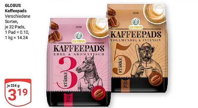 GLOBUS Kaffeepads