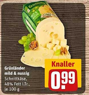 Grünländer mild & nussig Schnittkäse