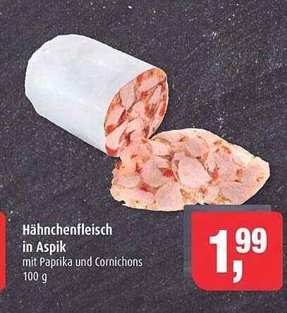 Hähnchenfleisch in Aspik