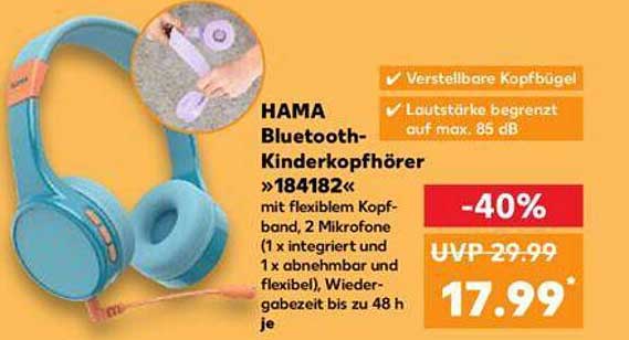 HAMA Bluetooth-Kinderkopfhörer »184182«