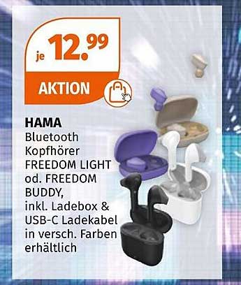 HAMA Bluetooth Kopfhörer FREEDOM LIGHT od. FREEDOM BUDDY