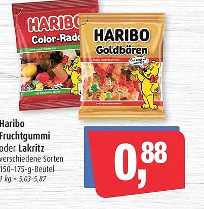 Haribo Fruchtgummi oder Lakritz