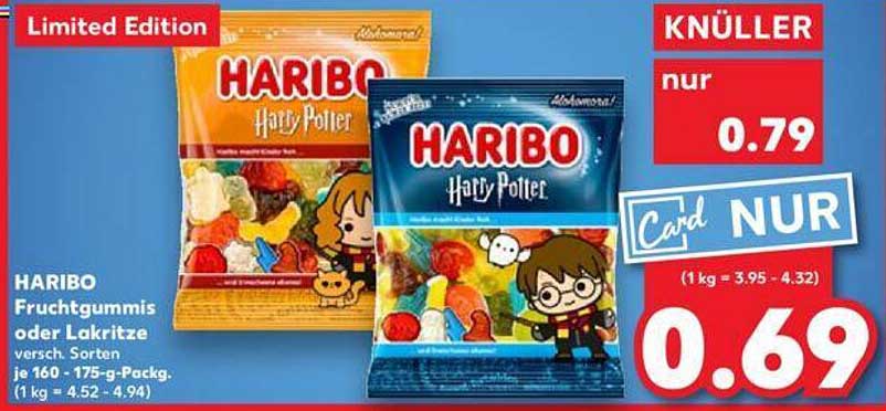 HARIBO Harry Potter Fruchtgummis oder Lakritze