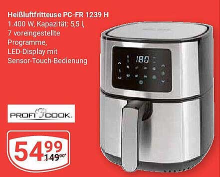 Heißluftfritteuse PC-FR 1239 H