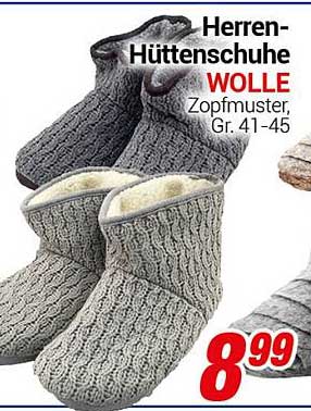 Herren-Hüttenschuhe WOLLE