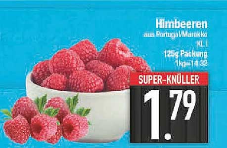 Himbeeren aus Portugal/Marrokko KL.1