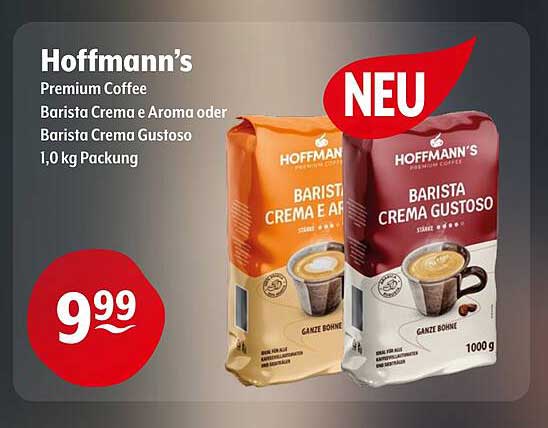 Hoffmann’s Barista Crema e Aroma oder Barista Crema Gustoso