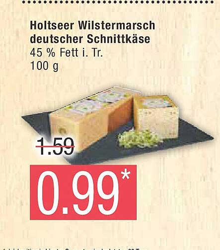 Holtseer Wilstermarsch deutscher Schnittkäse