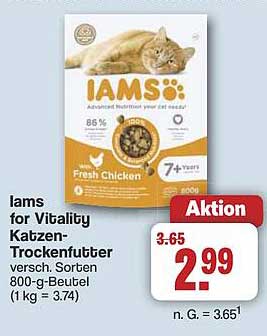 Iams for Vitality Katzen-Trockenfutter