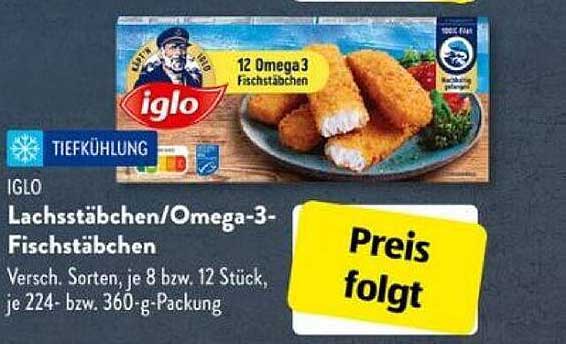 Iglo Lachsstäbchen/Omega-3-Fischstäbchen