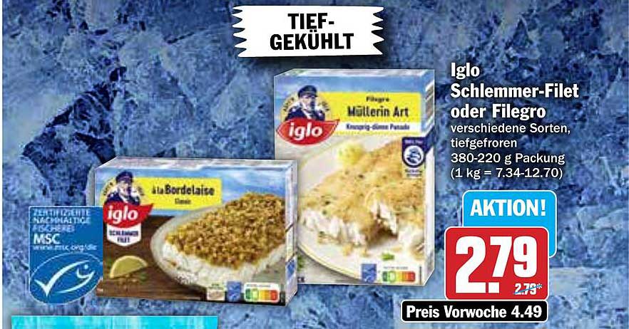 Iglo Schlemmer-Filet oder Filegro