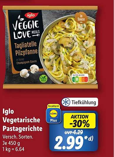 Iglo Vegetarische Pastagerichte