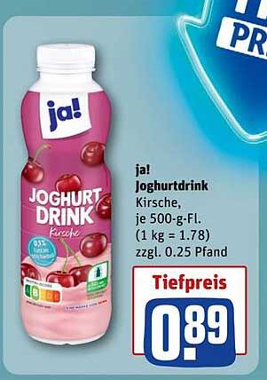 ja! Joghurtdrink Kirsche