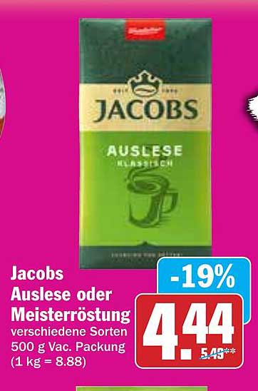 Jacobs Auslese oder Meisterröstung