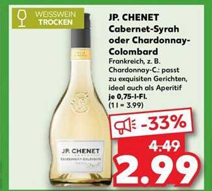 JP. CHENET Cabernet-Syrah oder Chardonnay-Colombard