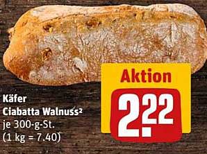 Käfer Ciabatta Walnuss