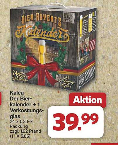 Kalea Der Bierkalender + 1 Verkostungsglas