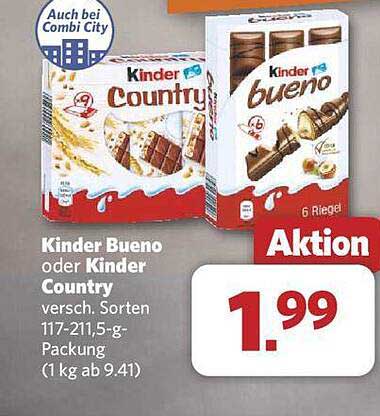 Kinder Bueno oder Kinder Country