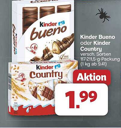 Kinder Bueno oder Kinder Country