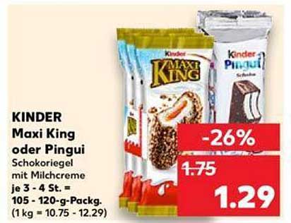 KINDER Maxi King oder Pinguí