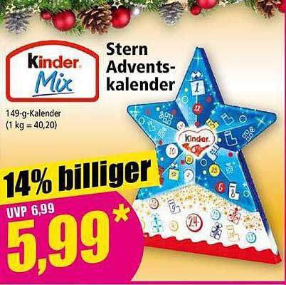 Kinder Mix Stern Adventskalender