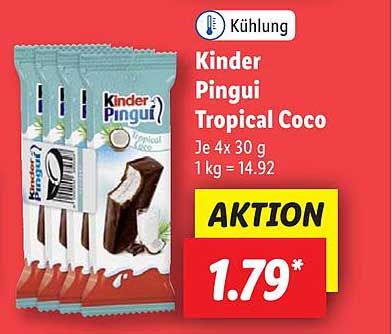 Kinder Pingui Tropical Coco