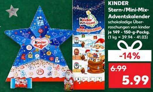 KINDER Stern-/Mini-Mix-Adventskalender