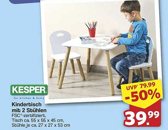 Kinder Tisch mit 2 Stühlen