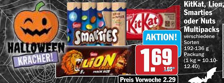 KitKat, Lion, Smarties oder Nuts Multipacks