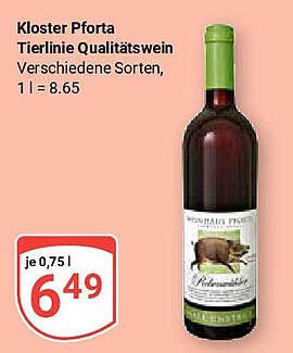 Kloster Pforta Tierlinie Qualitätswein