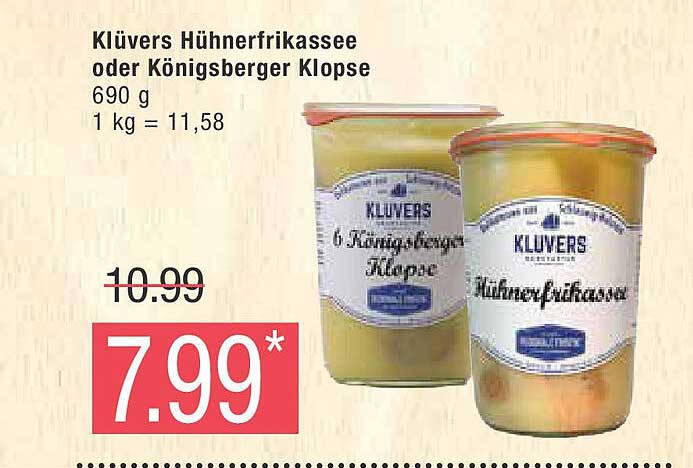 Klüvers Hühnerfrikassee oder Königsberger Klopse