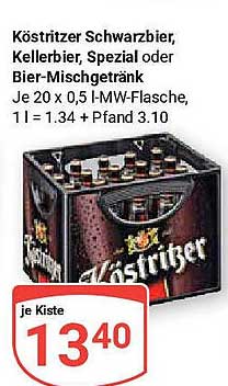 Köstritzer Schwarzbier, Kellerbier, Spezial oder Bier-Mischgetränk