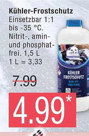 Kühler-Frostschutz