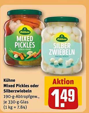 Kühne Mixed Pickles oder Silberzwiebeln