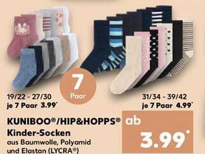 KUNIBOO®/HIP&HOPPS® Kinder-Socken