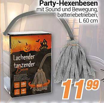 Lachender tanzender Besen