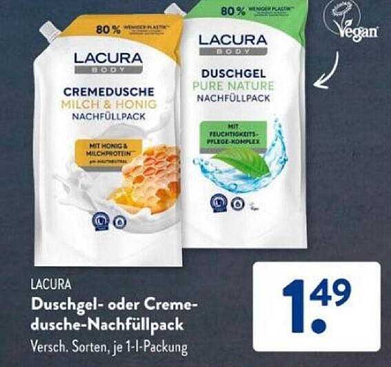 LACURA Duschgel- oder Cremedusche-Nachfüllpack