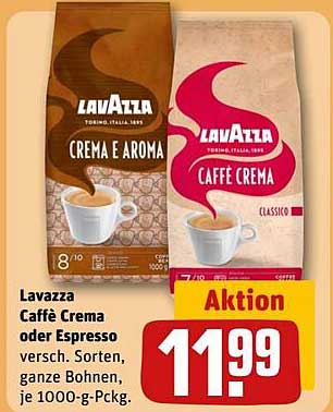 Lavazza Caffè Crema oder Espresso