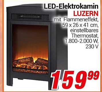 LED-Elektrokamin LUZERN