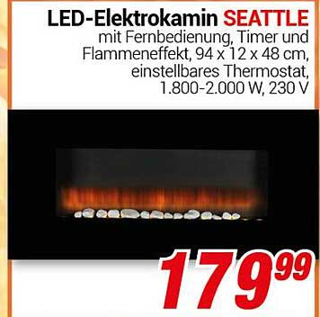 LED-Elektrokamin SEATTLE