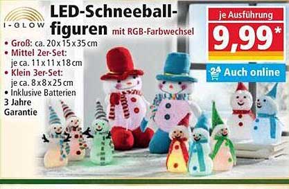 LED-Schneeballfiguren mit RGB-Farbwechsel