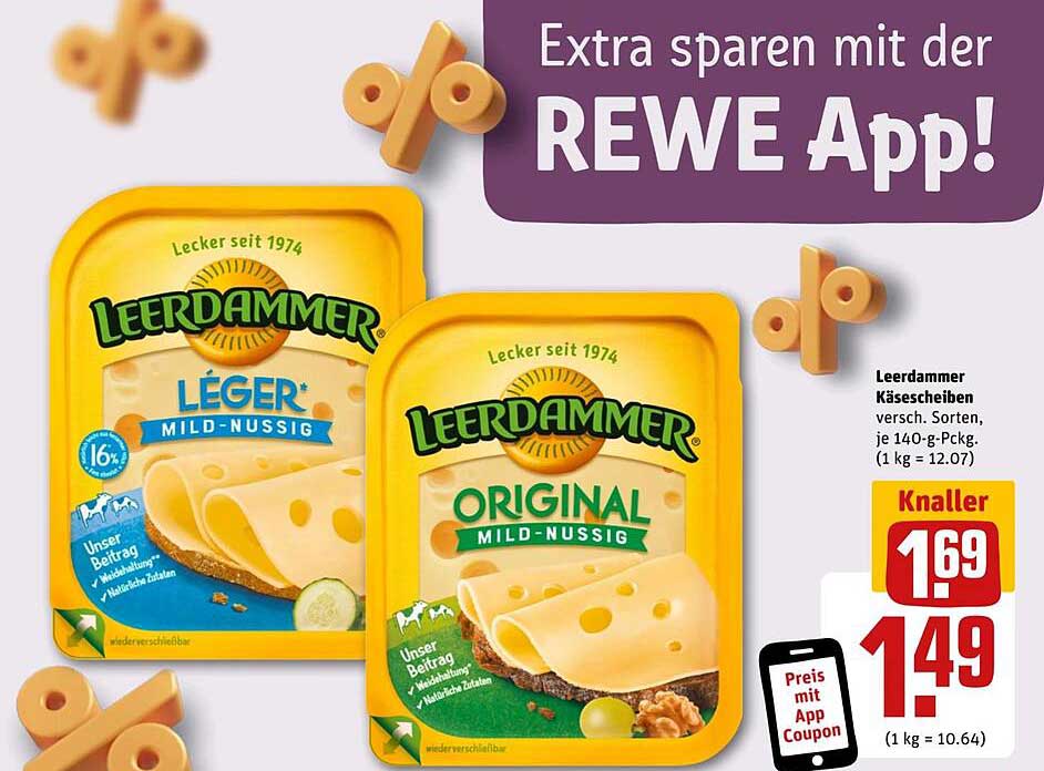 Leerdammer Käse-scheiben